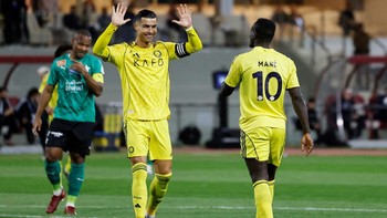 FOTO: Ronaldo Cetak Gol Ke-965 dan Assist, Al Nassr Menang 5-0