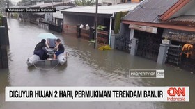 VIDEO: Diguyur Hujan 2 Hari, Pemukiman Terendam Banjir di Makassar