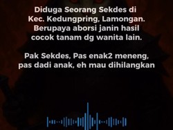 Viral Sekdes di Lamongan Diduga Paksa Gugurkan Kandungan Wanita