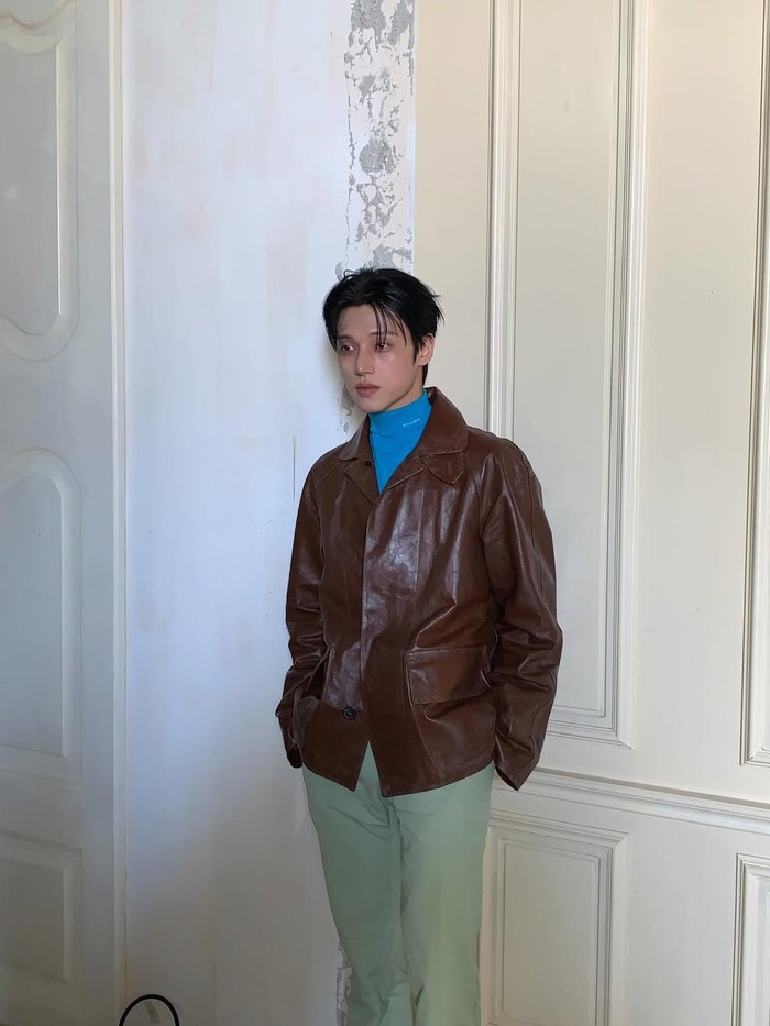 Pada Kamis, (26/2/2026), Wooyoung dari boy group K-Pop ATEEZ menghadiri Prada Fall/Winter 2026 Womenswear Show di Milan Fashion Week./ Foto: instagram.com/wooyounggg__