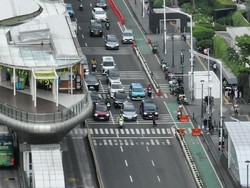 ETLE Drone Presisi Korlantas Kawal Ngabuburit di Kawasan Thamrin-Wijaya Kusuma