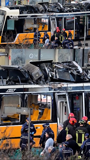 Trem Tergelincir di Milan, 2 Orang Tewas dan 40 Lainnya Luka-luka