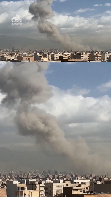 Israel Serang Iran, Kepulan Asap Terlihat di Teheran