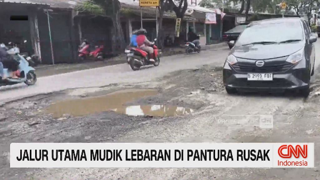 VIDEO: Jalur Utama Mudik Lebaran di Pantura Rusak