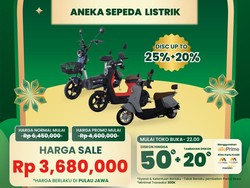 Sepeda Listrik Diskonnya hingga 75% di Transmart Full Day Sale