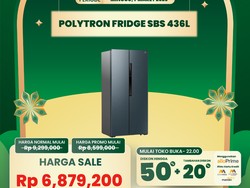Ada Diskon Gede Kulkas Side by Side Polytron di Transmart Full Day Sale