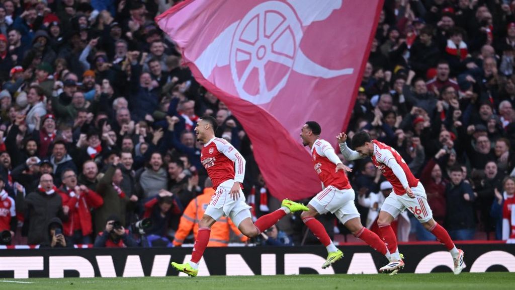 FOTO: Arsenal Masih Lari Kencang di Liga Inggris