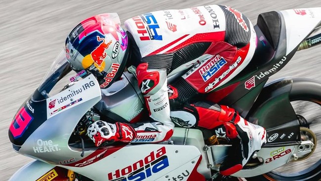 Pembalap Honda Team Asia Veda Ega Pratama buka suara setelah finis kelima dalam Moto3 Thailand 2026 di Sirkuit Buriram, Minggu (1/3).