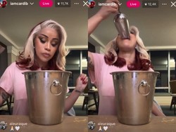 Unik! Hobi Cardi B Ngemil Es Batu Demi Cukupi Cairan Tubuh