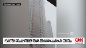 VIDEO: Pembersih Kaca Apartemen Tewas Terombang-ambing di Gondola