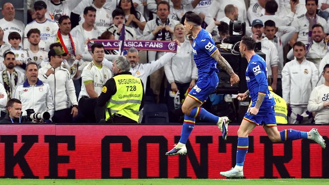 Real Madrid menelan kekalahan 0-1 dari Getafe dalam laga Liga Spanyol di Santiago Bernabeu, Selasa (3/3) pagi WIB.