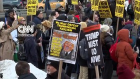 Aksi Protes Warga New York Buntut AS-Israel Serang Iran