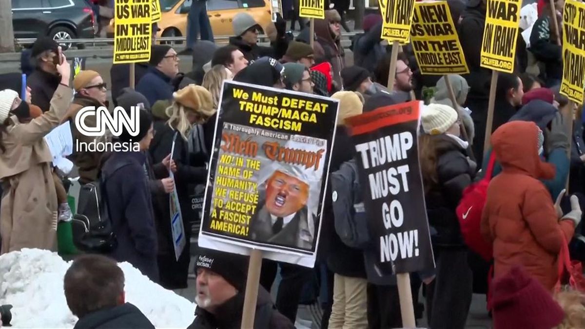 Aksi Protes Warga New York Buntut As-israel Serang Iran