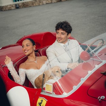 Intip Detail Gaun Pengantin Alexandra Saint Mleux, Istri Charles Lecrerc Pembalap F1