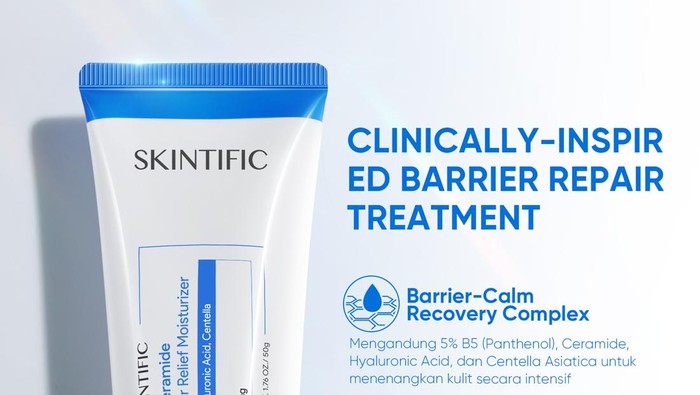 SKINTIFIC Rilis 5% B5 Ceramide Barrier Relief Moisturizer, Atasi Kemerahan dan Perbaiki Skin Barrier
