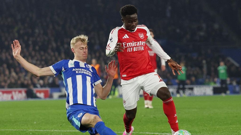 Hasil Liga Inggris: Arsenal Tekuk Brighton 1-0, Man City Imbang