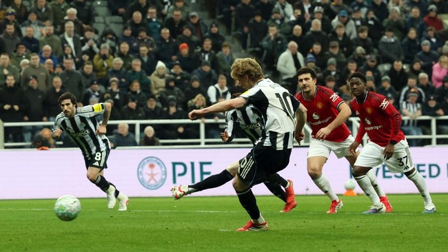 Manchester United kalah dramatis 1-2 dari Newcastle United pada pertandingan pekan ke-29 Liga Inggris di Stadion St. James' Park, Kamis (5/2) dini hari WIB.