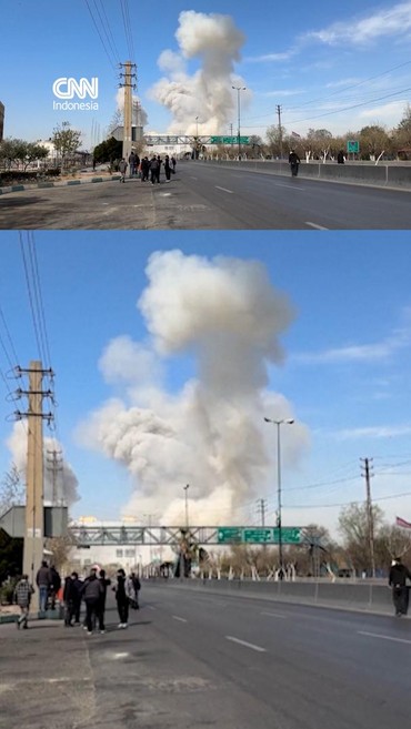 Israel Mulai Gelombang Serangan Baru di Iran, Asap Tebal Membumbung