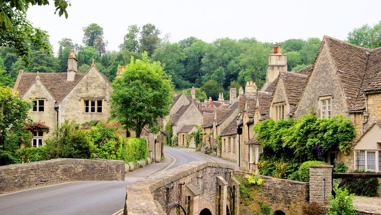 Picturesque Cotswold village of Castle Combe&comma; England