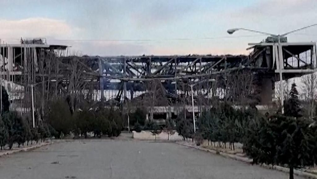 Penampakan Serangan AS-Israel Hancurkan Stadion Utama di Iran