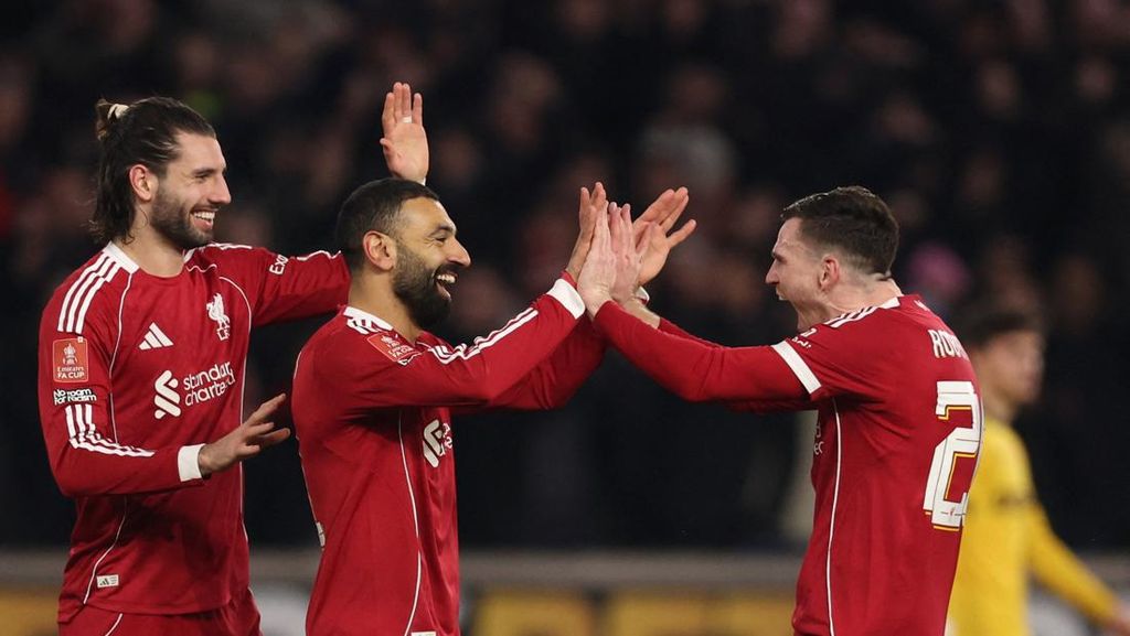 Hasil Piala FA: Liverpool ke Perempat Final setelah Hajar Wolves
