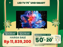 LED TV 75 Inch di Transmart Full Day Sale Diskon sampai 70%