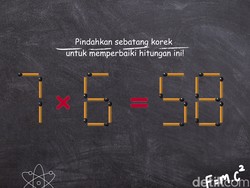 Pikiran Suntuk, Butuh Tantangan? Pindahkan 1 Batang Korek agar Hitungannya Benar