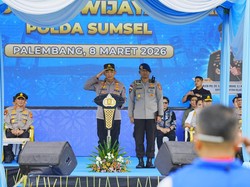 Kapolri Pimpin Apel Ojol dan Buruh di Sumsel, Komitmen Jaga Kamtibmas