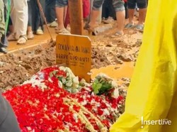 Ketegaran Sheila Dara Antar Vidi Aldiano ke Peristirahatan Terakhir