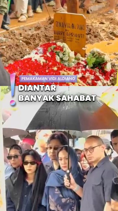 Video: Sheila Dara Tegar saat Pemakaman Vidi Aldiano di TPU Tanah Kusir