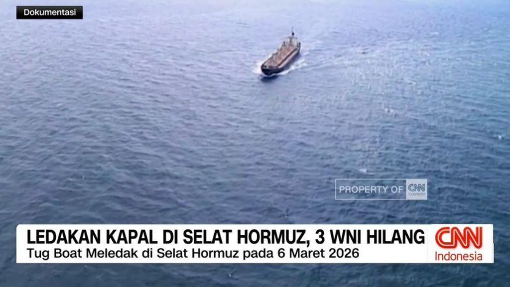 VIDEO: Ledakan Kapal di Selat Hormuz, 3 WNI Hilang