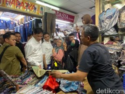 Purbaya Sidak Pasar Tanah Abang, Ibu-ibu Teriak Minta THR