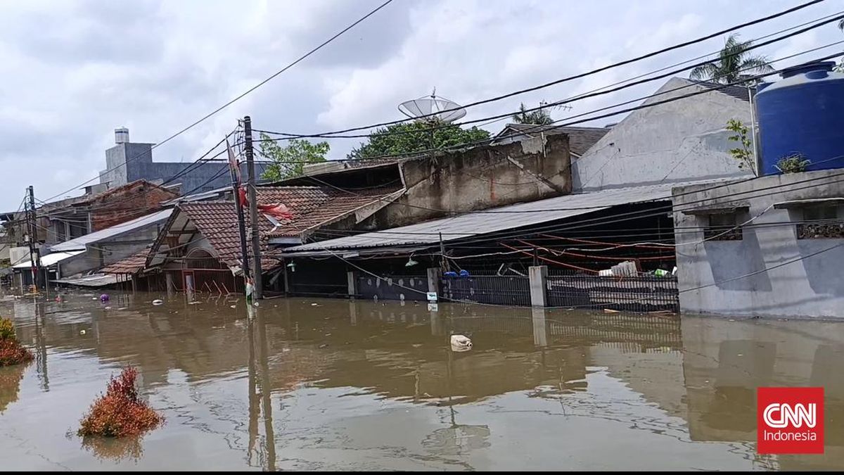 Perumahan Periuk Damai Kota Tangerang Terendam Banjir 3 Meter