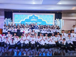Ryans Rayel dan Dewi Perssik Gelar Santunan Serta Buka Bareng 600 Anak Yatim
