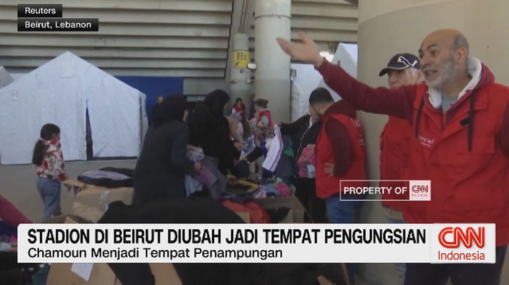 VIDEO: Stadion Beirut Disulap Jadi Penampungan Pengungsi Perang