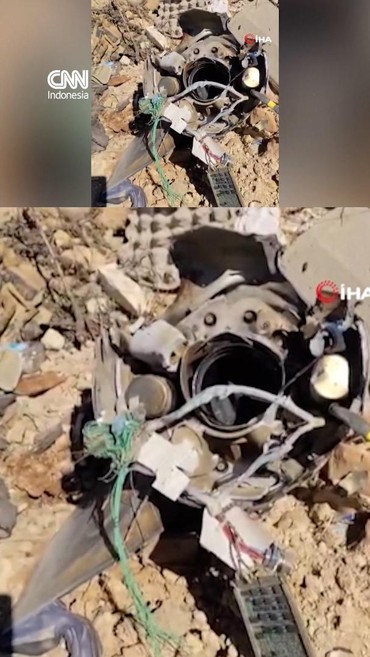 Penampakan Puing Rudal Iran Jatuh Dicegat NATO di Turki