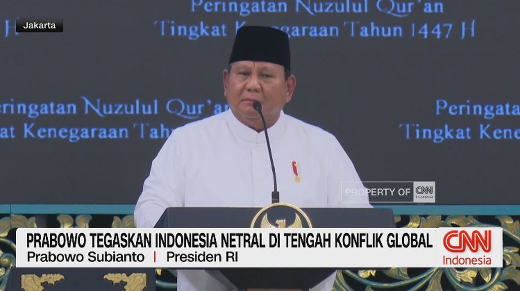 VIDEO: Prabowo Tegaskan Posisi Indonesia Netral di Konflik Global