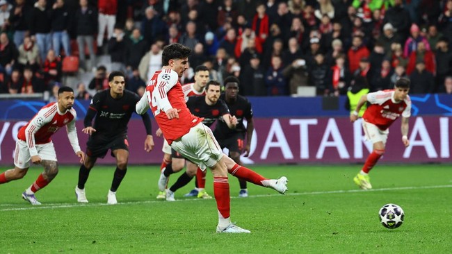 Arsenal dan Bayer Leverkusen bermain imbang dalam leg pertama babak 16 besar Liga Champions di Stadion Bay Arena, Kamis (12/3) dini hari waktu Indonesia.