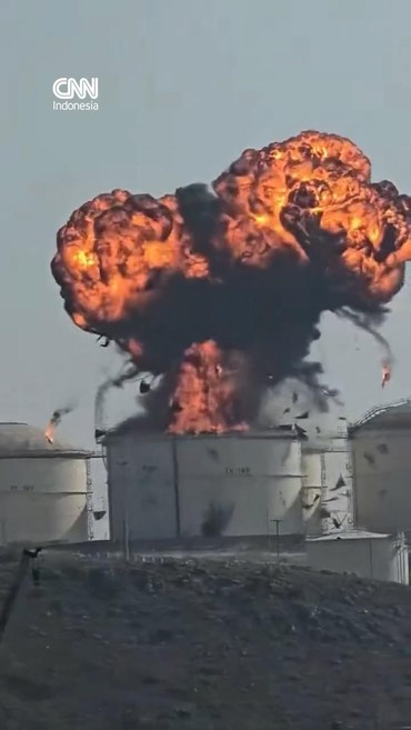 Detik-detik Drone Meledak di Fasilitas Minyak Oman