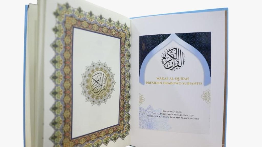Prabowo Wakafkan 70.000 Al-Qur'an untuk Korban Bencana Sumatra