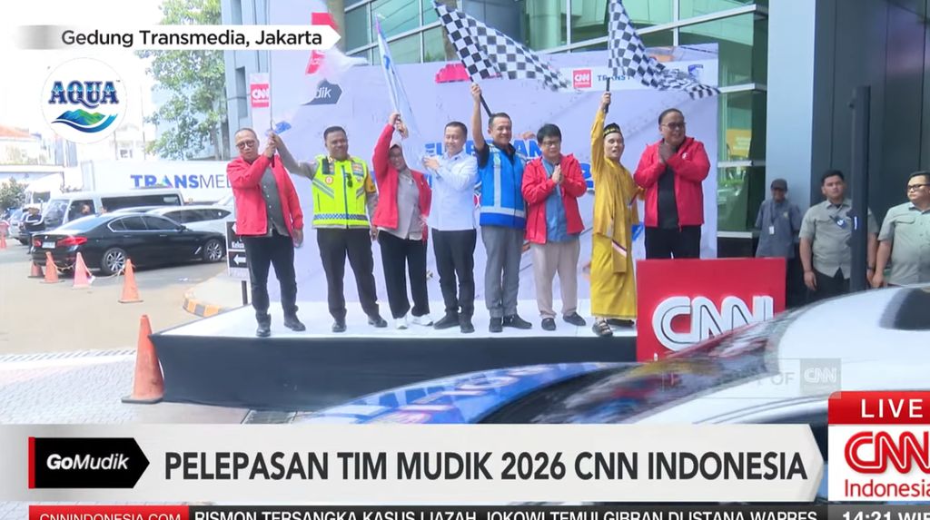 Tim Go Mudik CNN Indonesia Pakai Mobil Listrik Liput Arus Mudik 2026