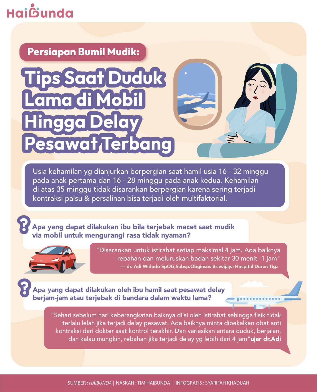 Persiapan Bumil Mudik&colon;&NewLine;Tips Saat Duduk Lama di Mobil Hingga Delay Pesawat Terbang