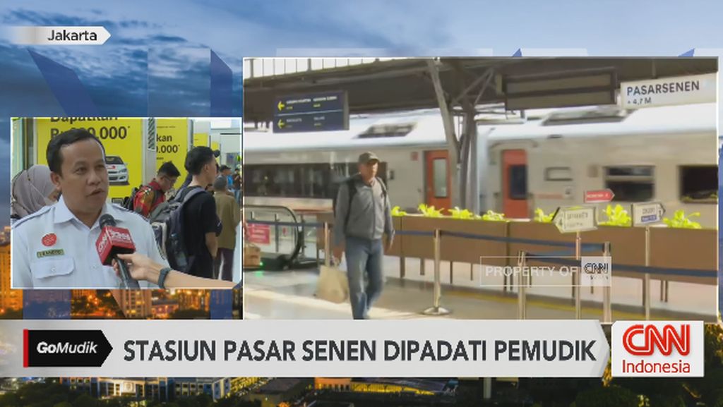 VIDEO: Stasiun Pasar Senen Dipadati Pemudik