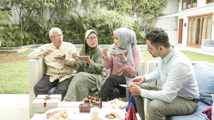 Ilustrasi keluarga muslim