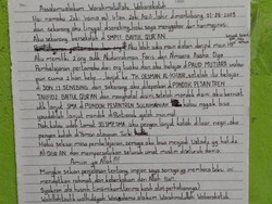 Ditemukan Keluarga, Begini Isi Diary Santri yang Meninggal di Kubu Raya