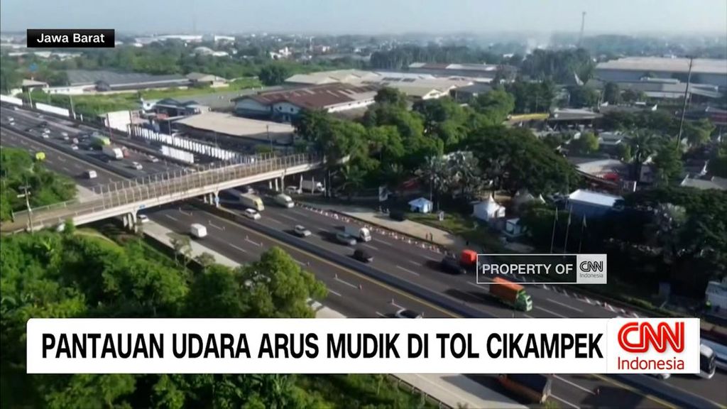 VIDEO: Pantauan Udara Arus Mudik Tol Cikampek Bersama Polda Jabar