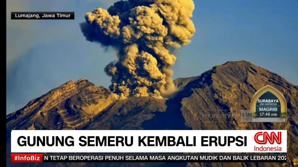 VIDEO: Gunung Semeru Kembali Erupsi pada Minggu Pagi