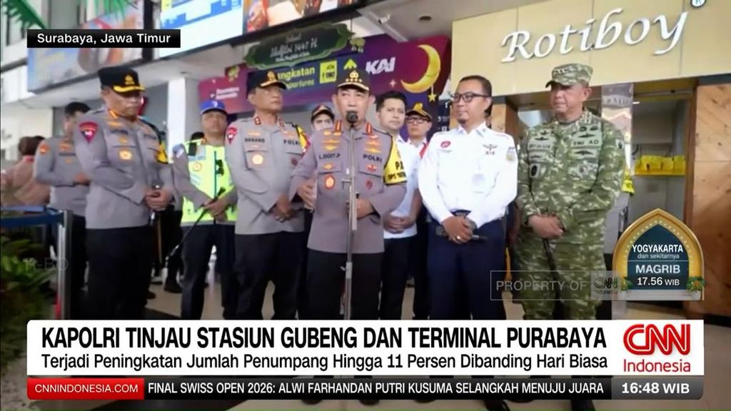 VIDEO: Kapolri Tinjau Stasiun Gubeng dan Terminal Purabaya