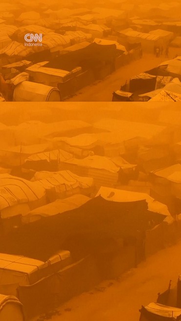 Kondisi Sulit Warga Gaza Usai Kamp Pengungsian Diterjang Badai Pasir