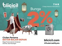 Promo THR 2026 dari Blicicil! Cicilan Mulai 2,49% dan Bayar Bulan Depan